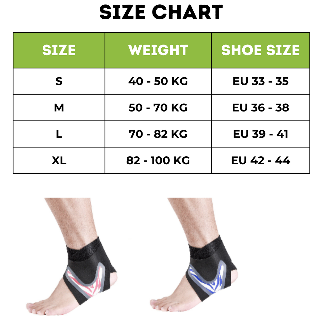 Adjustable ankle support brace pair for running and hiking