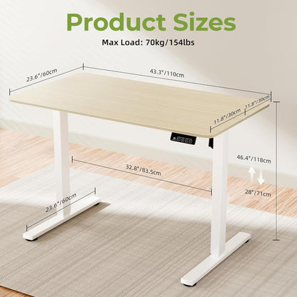 Electric adjustable sit-stand computer standing desk
