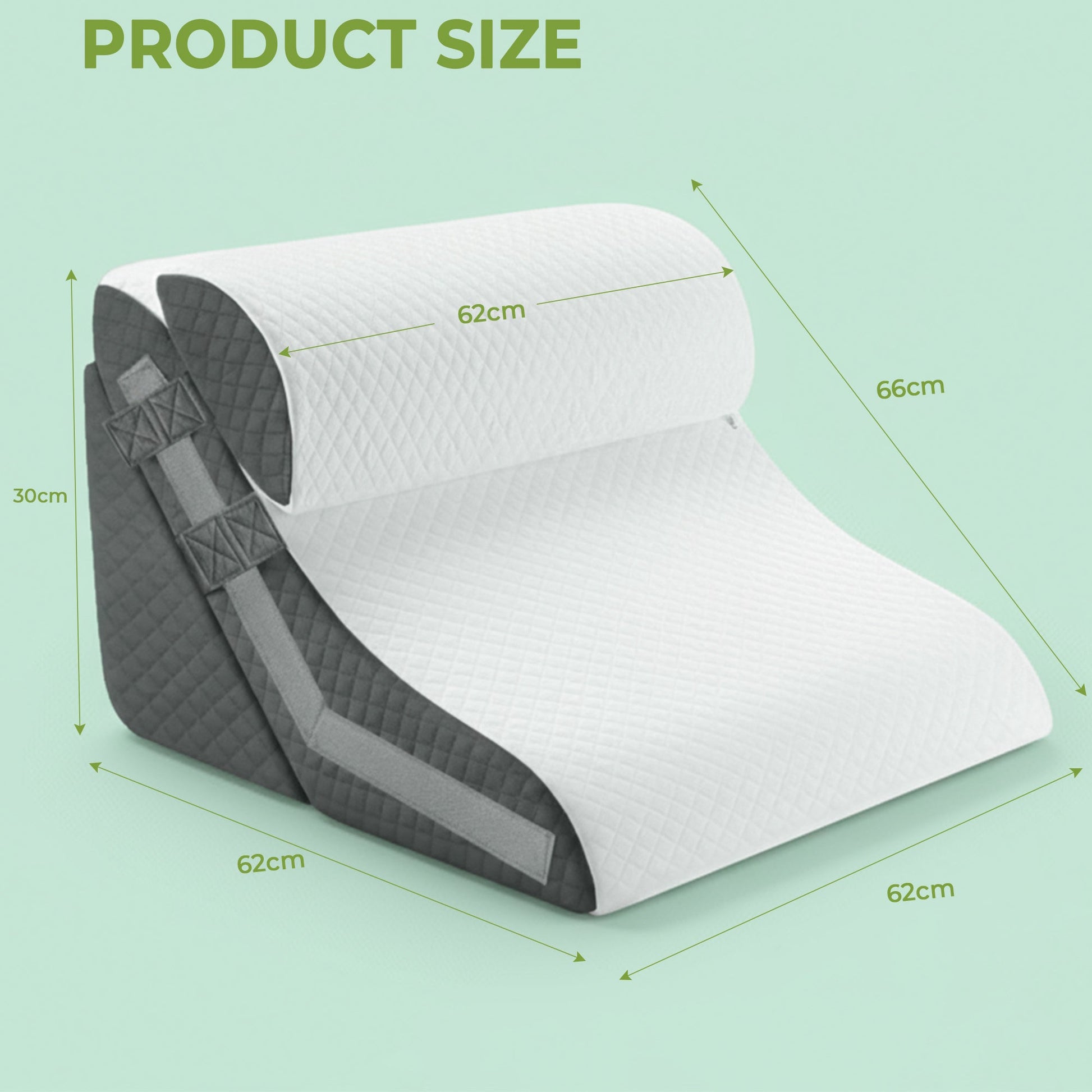 Cooling wedge pillow breathable acid reflux back support