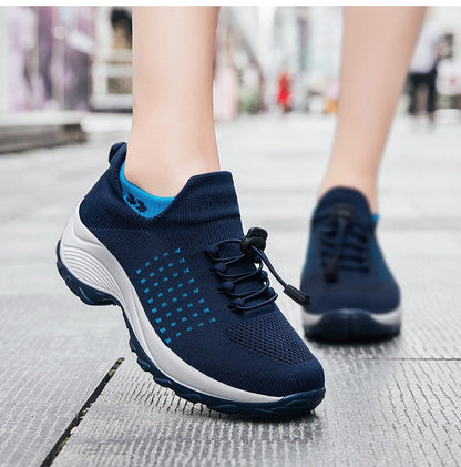 Women's orthopedic comfort cushioned walking sneakers