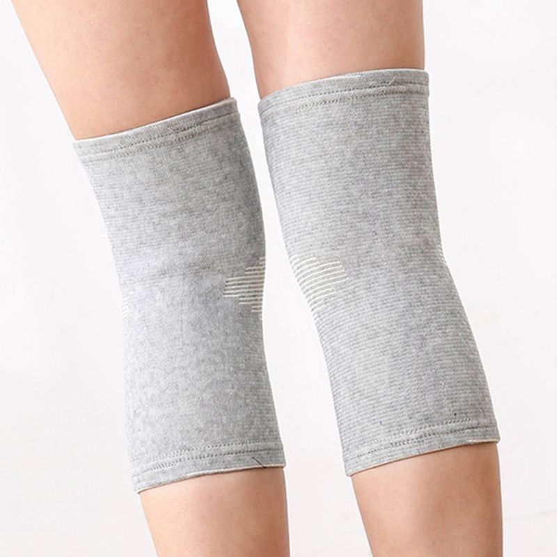 Bamboo-fiber breathable compression knee support sleeve pair