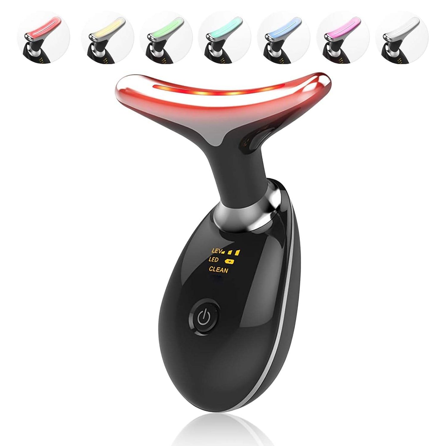 LED light therapy 7-color face and neck massager wand