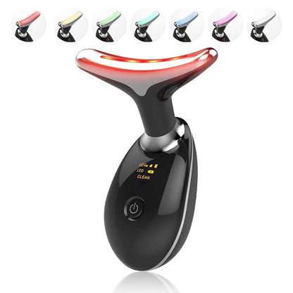 LED light therapy 7-color face and neck massager wand