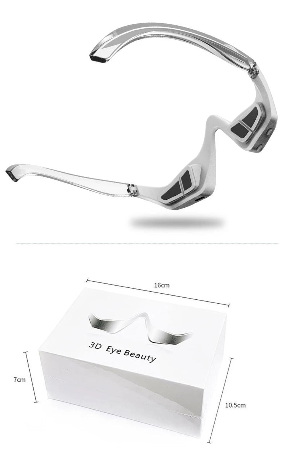 Under eye massager wand with heat and vibration for dark circles