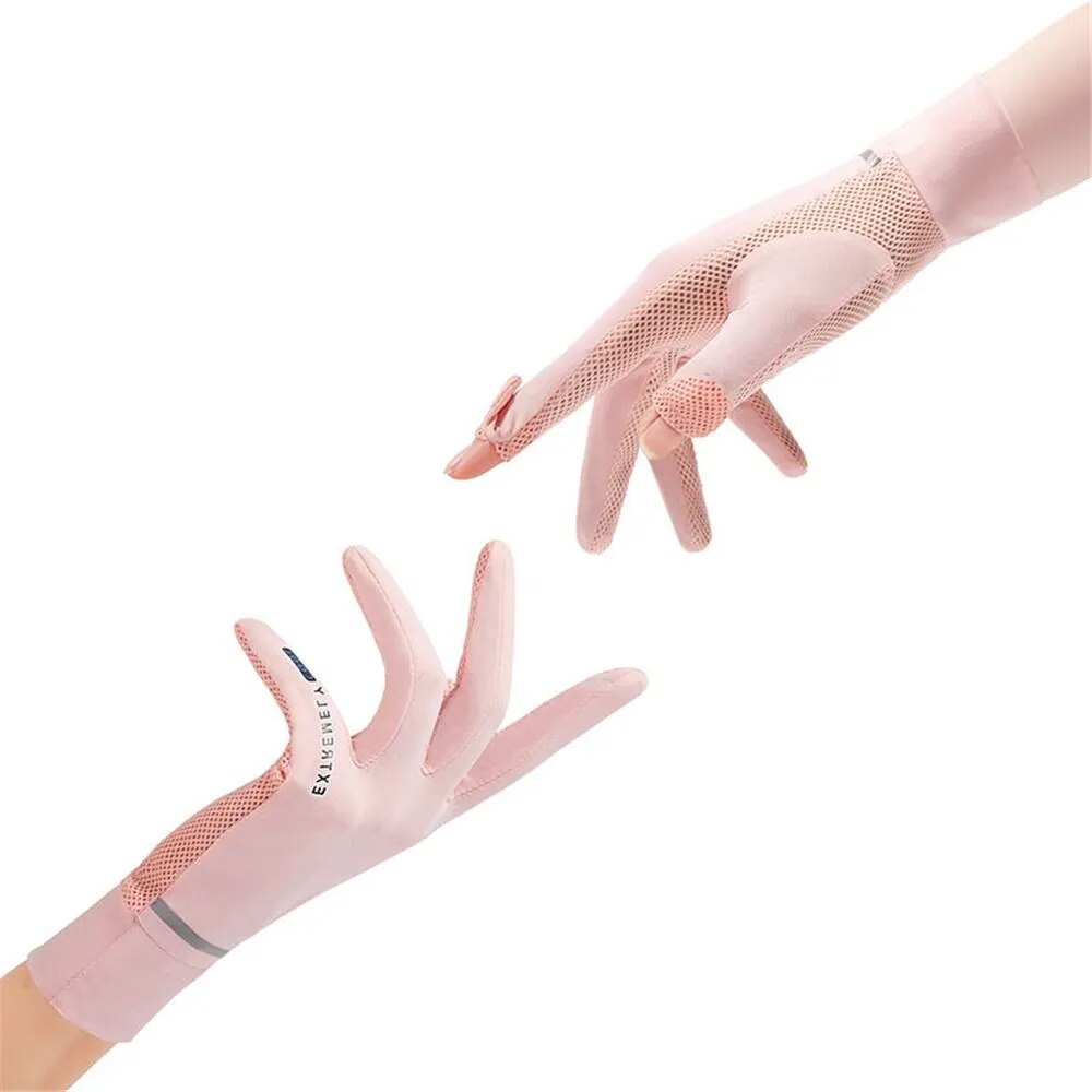 Anti-UV breathable mesh gloves for sun protection driving and outdoor