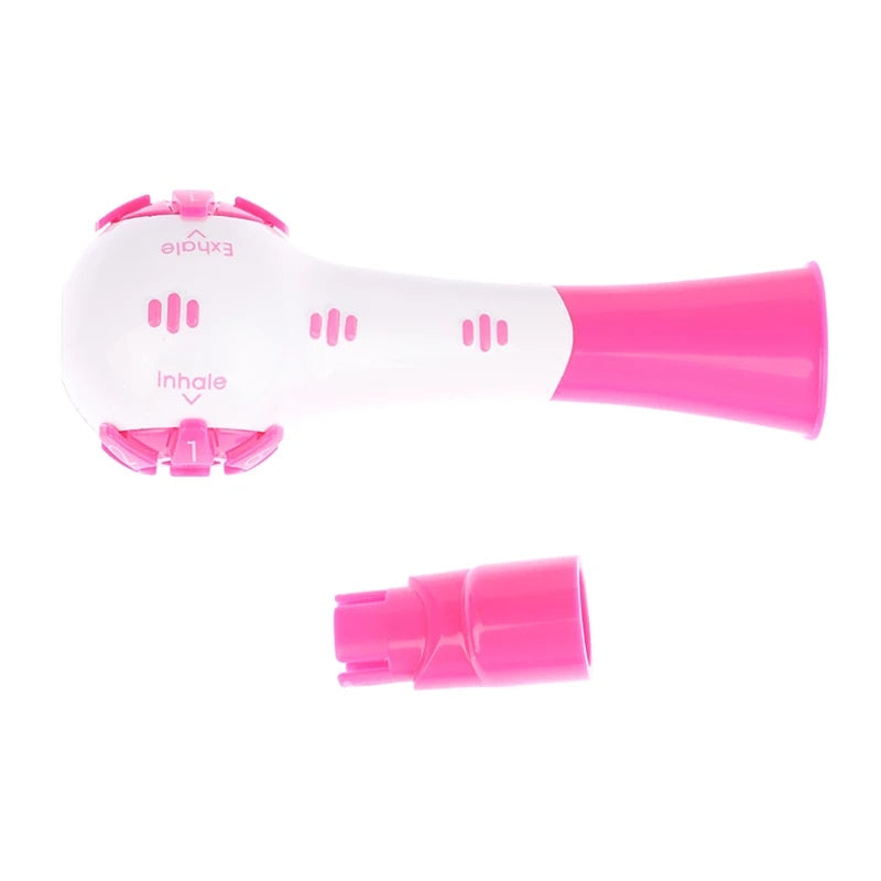 Portable breathing trainer inspiratory lung exerciser device