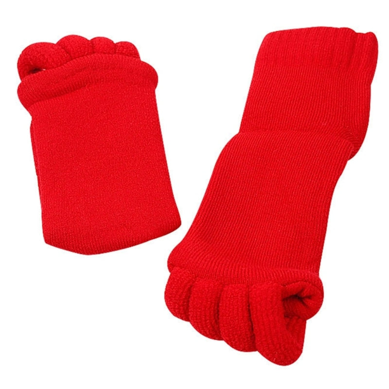 Five-toe alignment stretch socks for bunions, hammer toes and plantar fasciitis