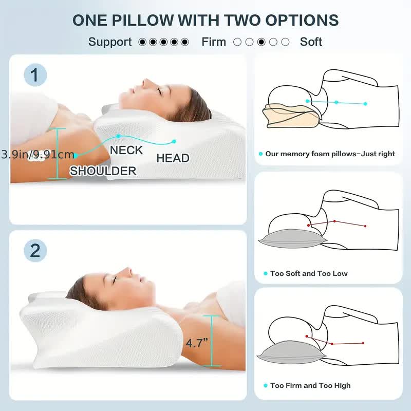 Butterfly memory foam neck pillow with armrests
