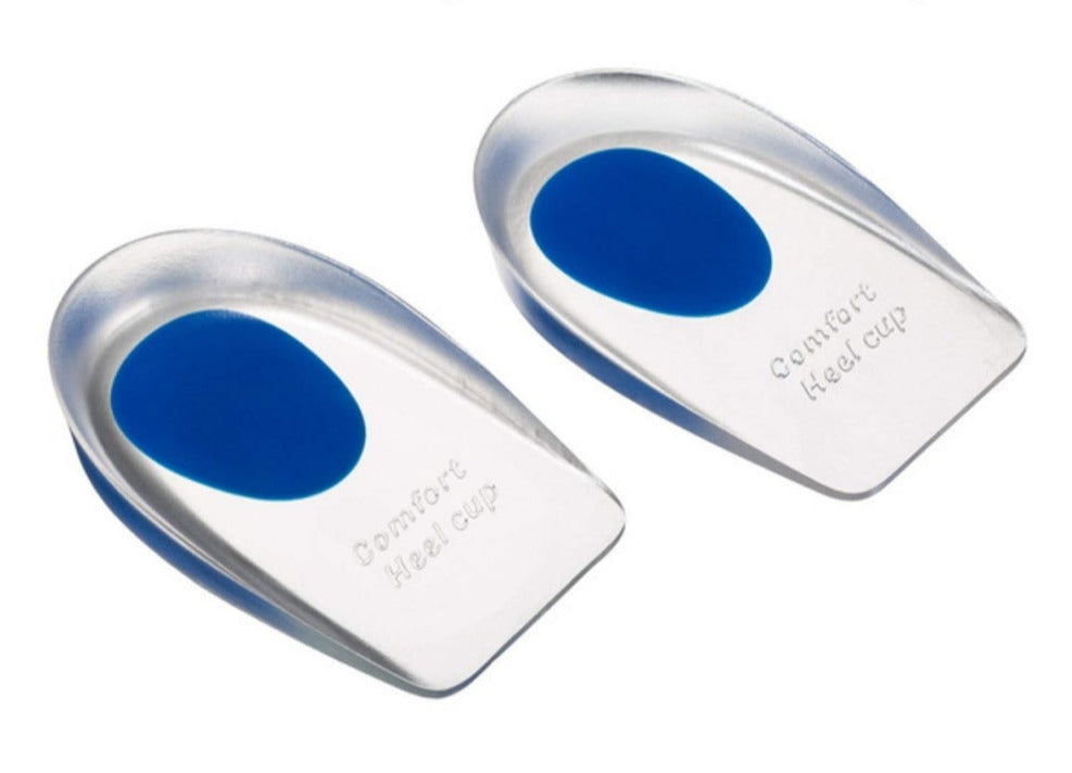 Gel heel cups cushion inserts for plantar fasciitis and heel spur