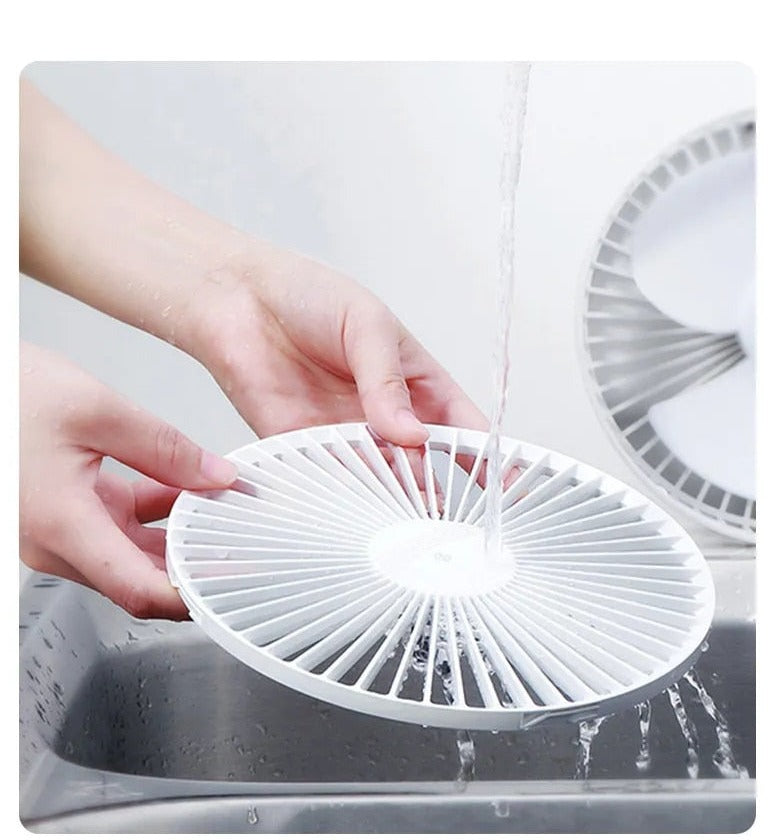 Rechargeable telescopic folding pedestal and desktop fan
