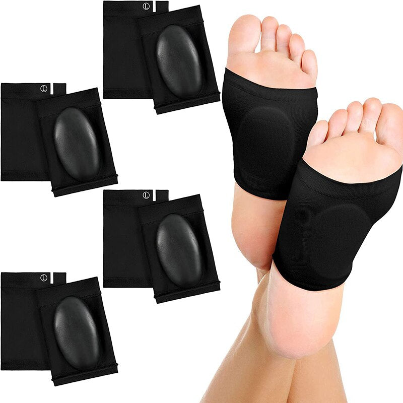 Compression arch support sleeves with gel insole for plantar fasciitis