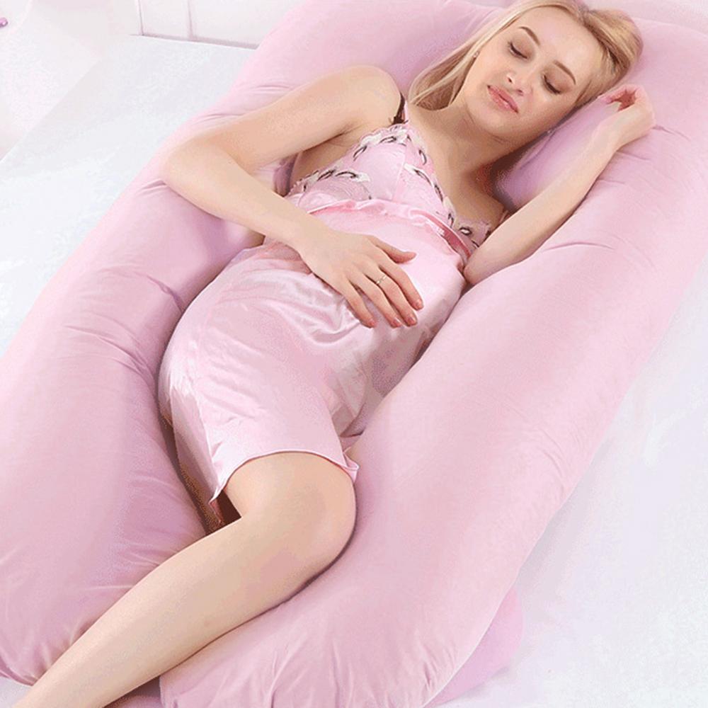 U-shaped full body pillow for side sleepers, pregnancy and back pain support