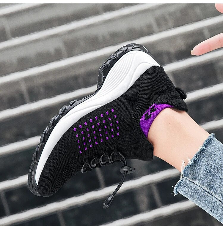 Women's orthopedic comfort cushioned walking sneakers