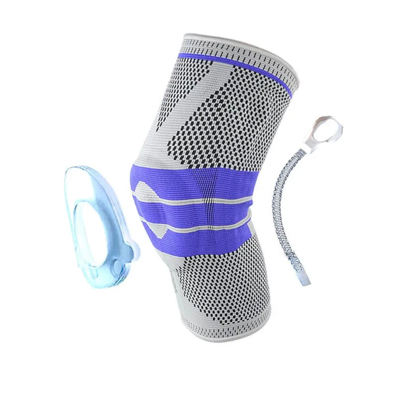 Adjustable knee support brace with lateral stabilizers for sports