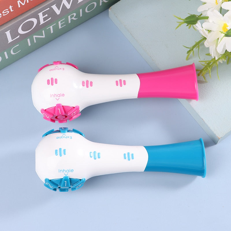 Portable breathing trainer inspiratory lung exerciser device