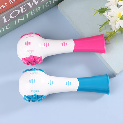 Portable breathing trainer inspiratory lung exerciser device