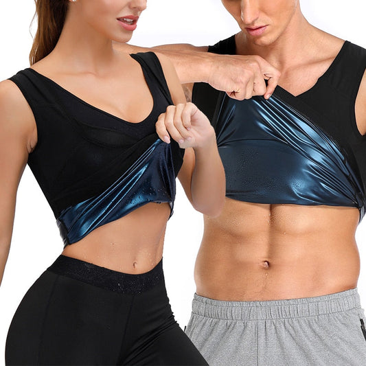 Heat-trapping sauna workout vest for calorie burn