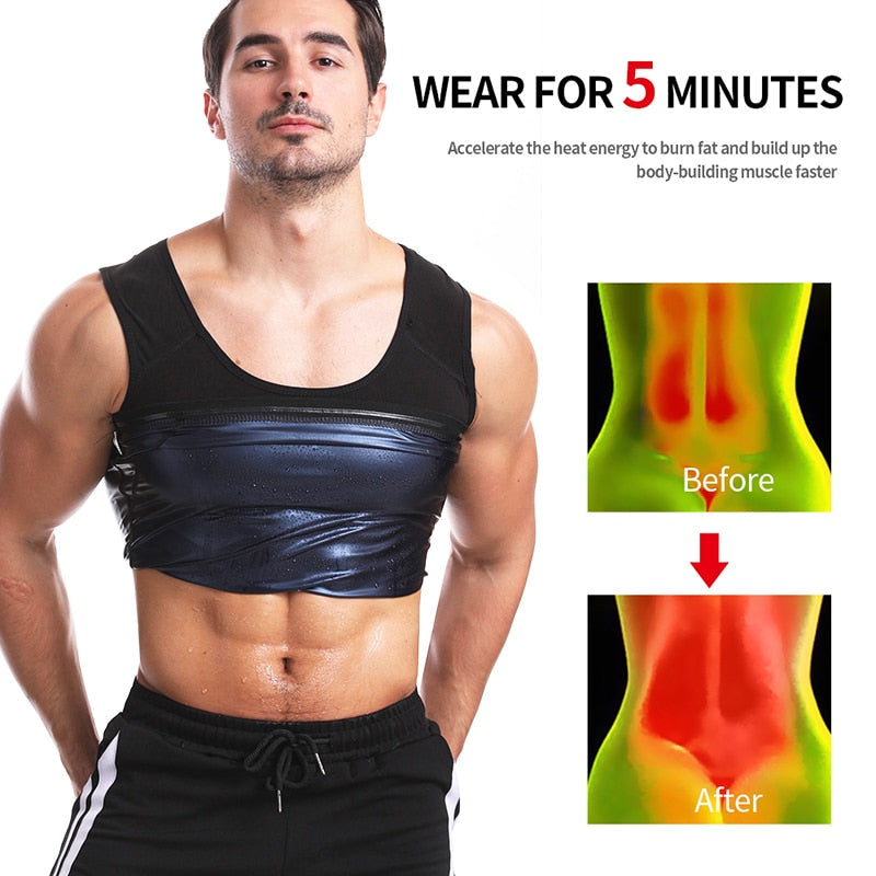Heat-trapping sauna workout vest for calorie burn