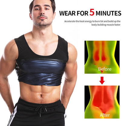 Heat-trapping sauna workout vest for calorie burn