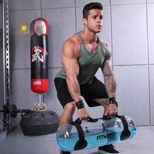 Adjustable water-filled power bag for strength and stability