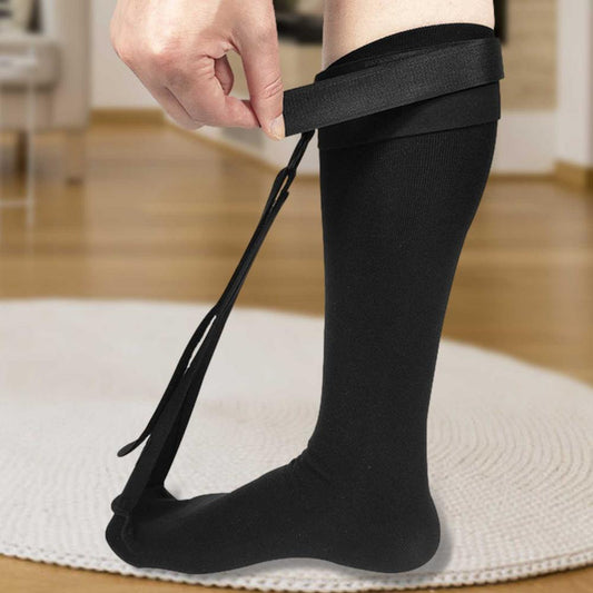 Soft plantar fasciitis night splint sock for morning heel pain