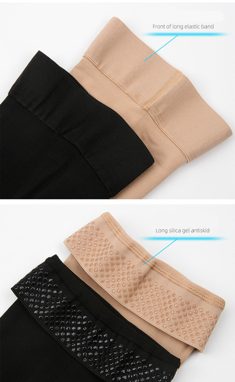 Thigh-high medical-grade compression stockings for edema and varicose