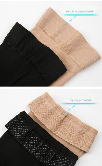 Thigh-high medical-grade compression stockings for edema and varicose