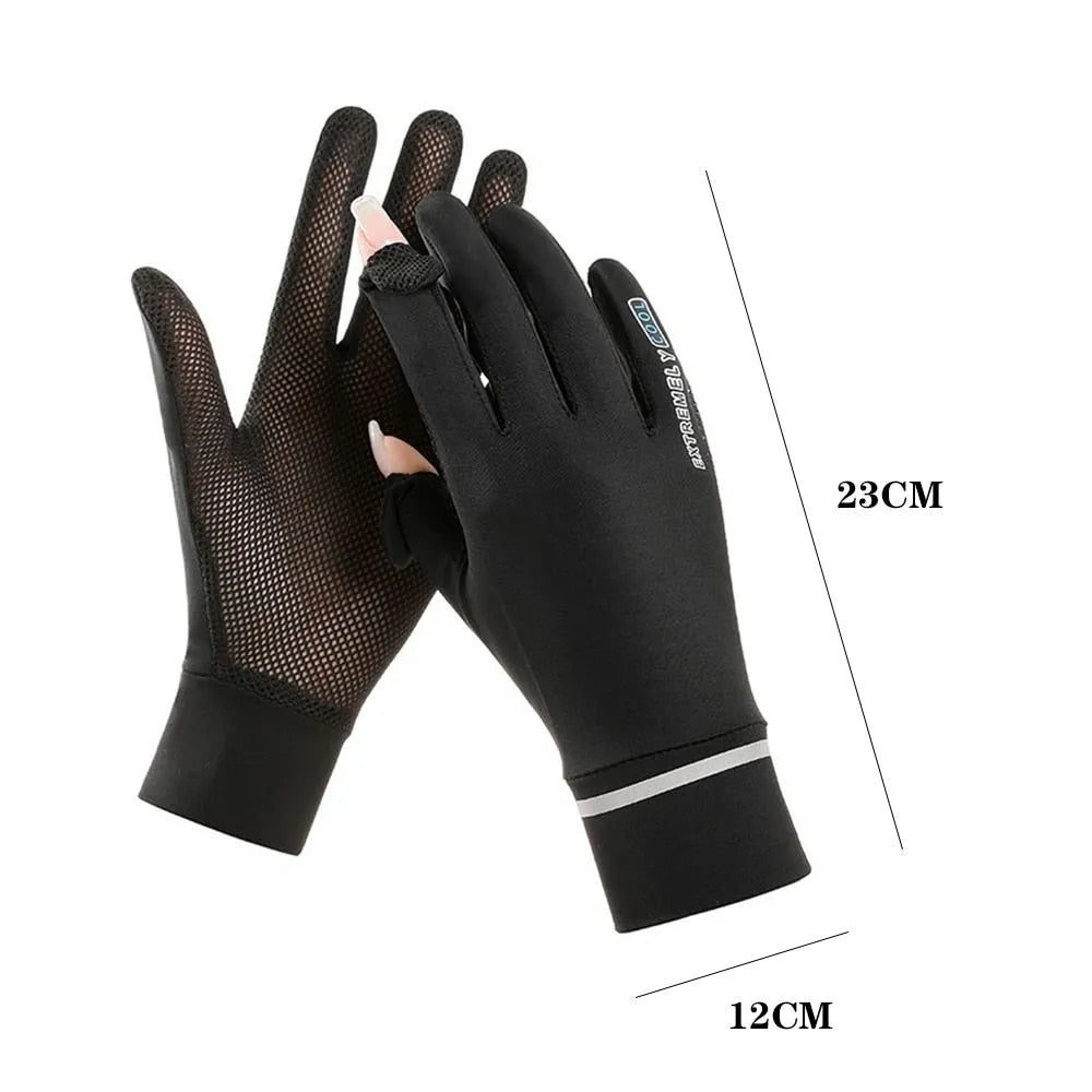 Anti-UV breathable mesh gloves for sun protection driving and outdoor