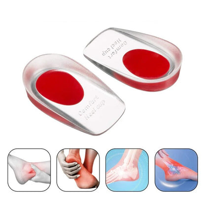 Gel heel cups cushion inserts for plantar fasciitis and heel spur