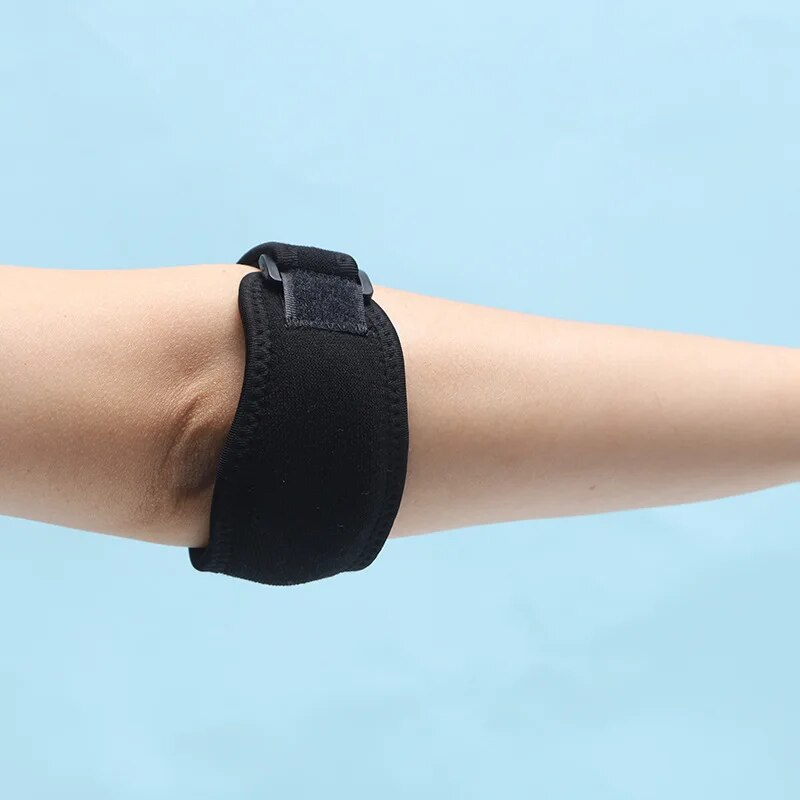 Adjustable elbow support strap compression band for tennis elbow