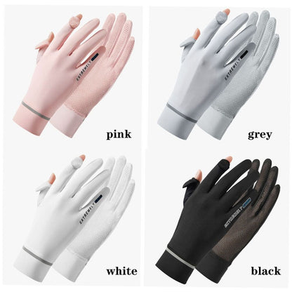 Anti-UV breathable mesh gloves for sun protection driving and outdoor