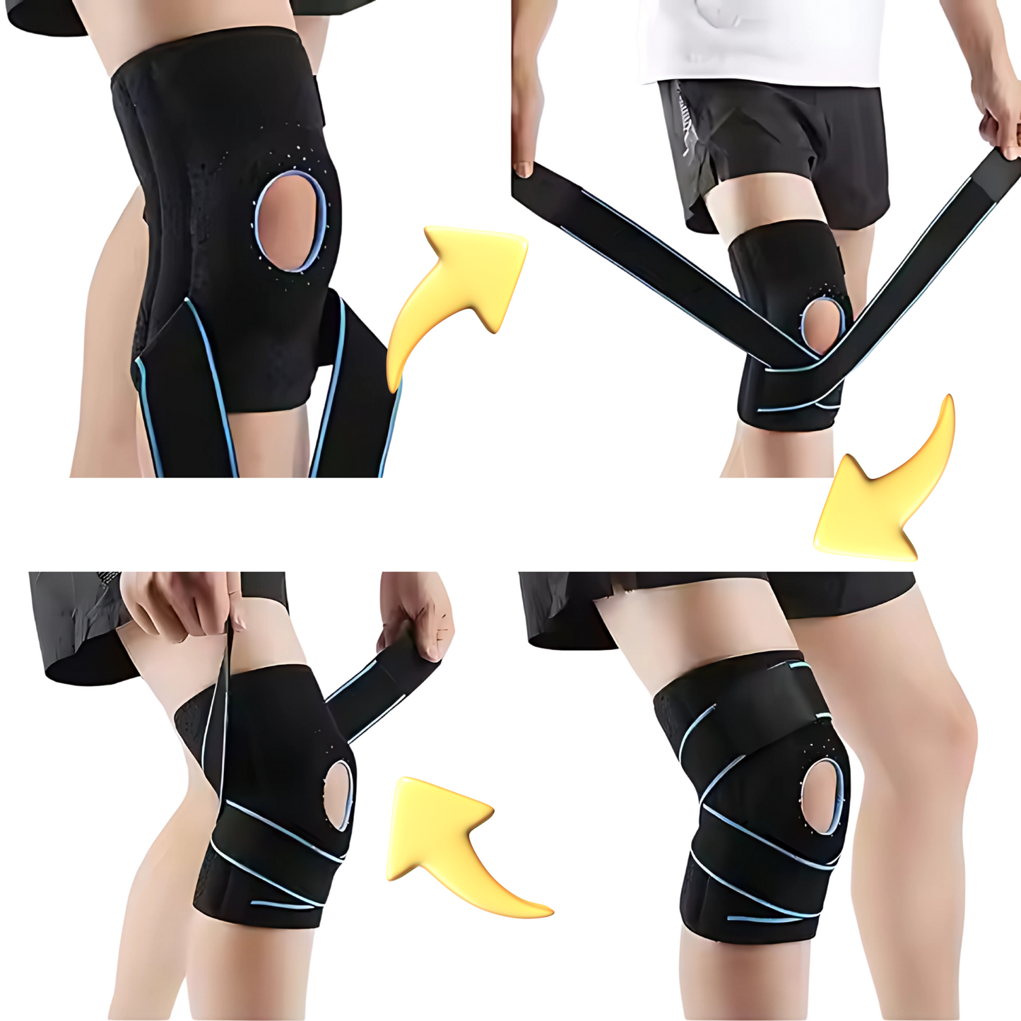 Hinged patella stabilizing knee brace for tracking issues