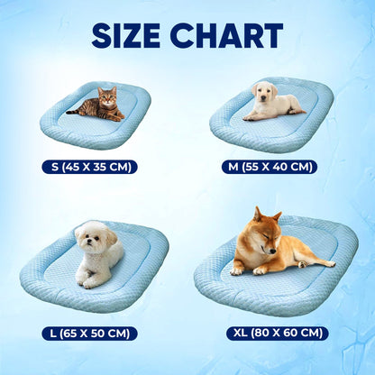 Ice-silk cooling pet bed for summer