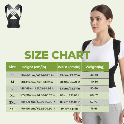 Adjustable posture corrector belt with free massage roller