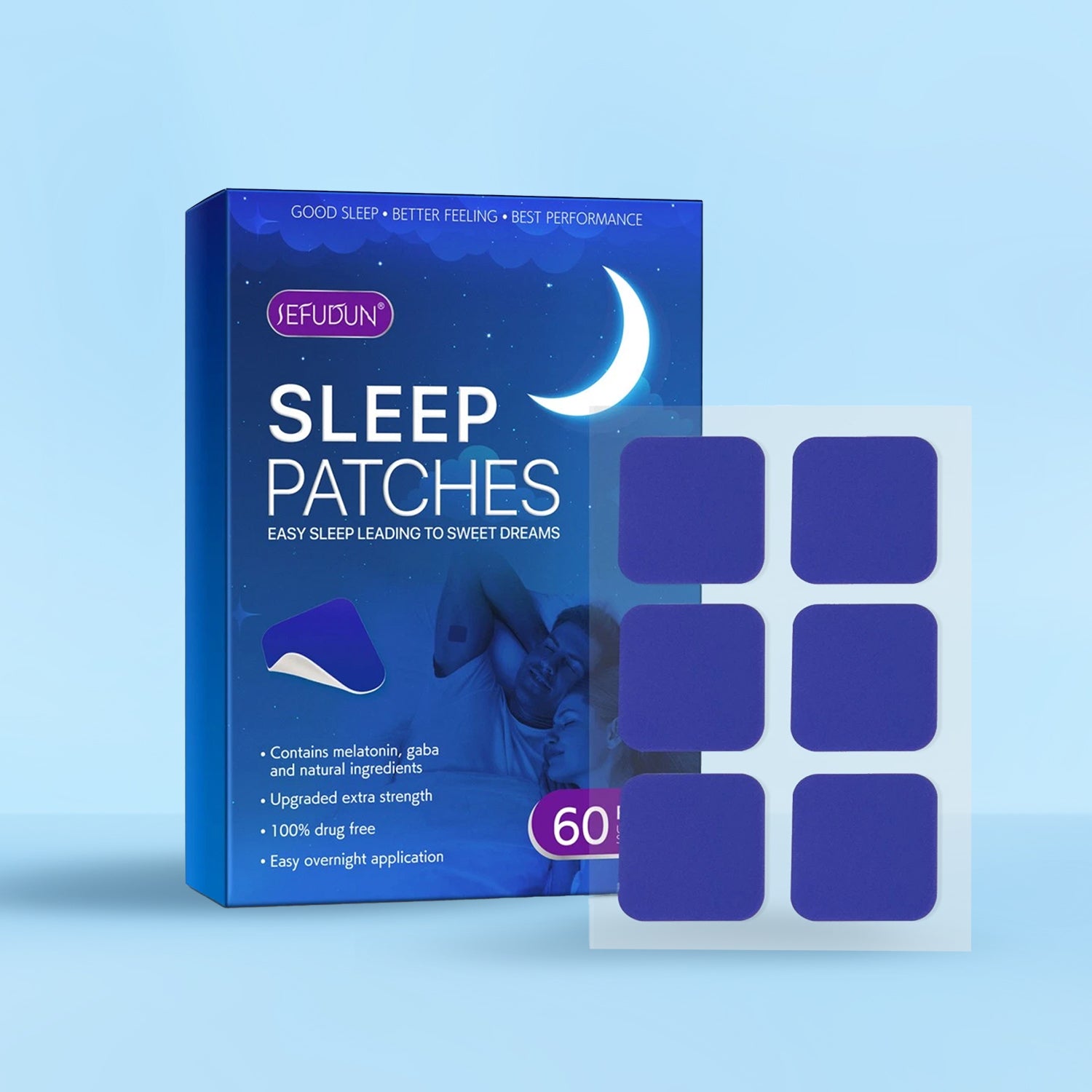 Overnight slow-release topical melatonin sleep patches