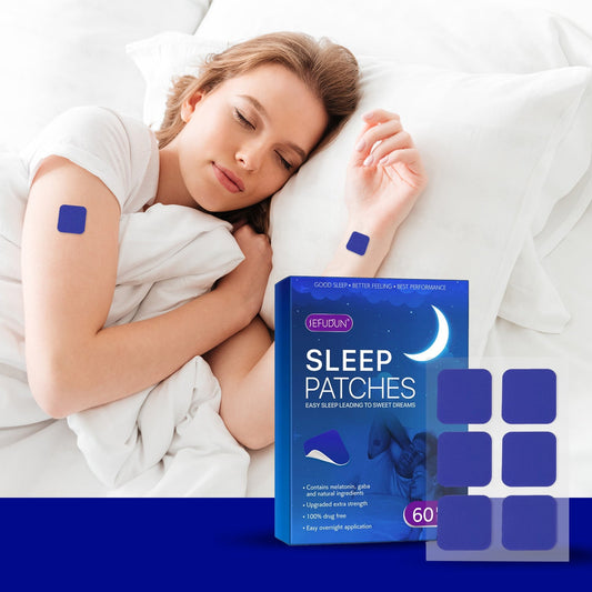 Overnight slow-release topical melatonin sleep patches