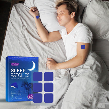 Overnight slow-release topical melatonin sleep patches