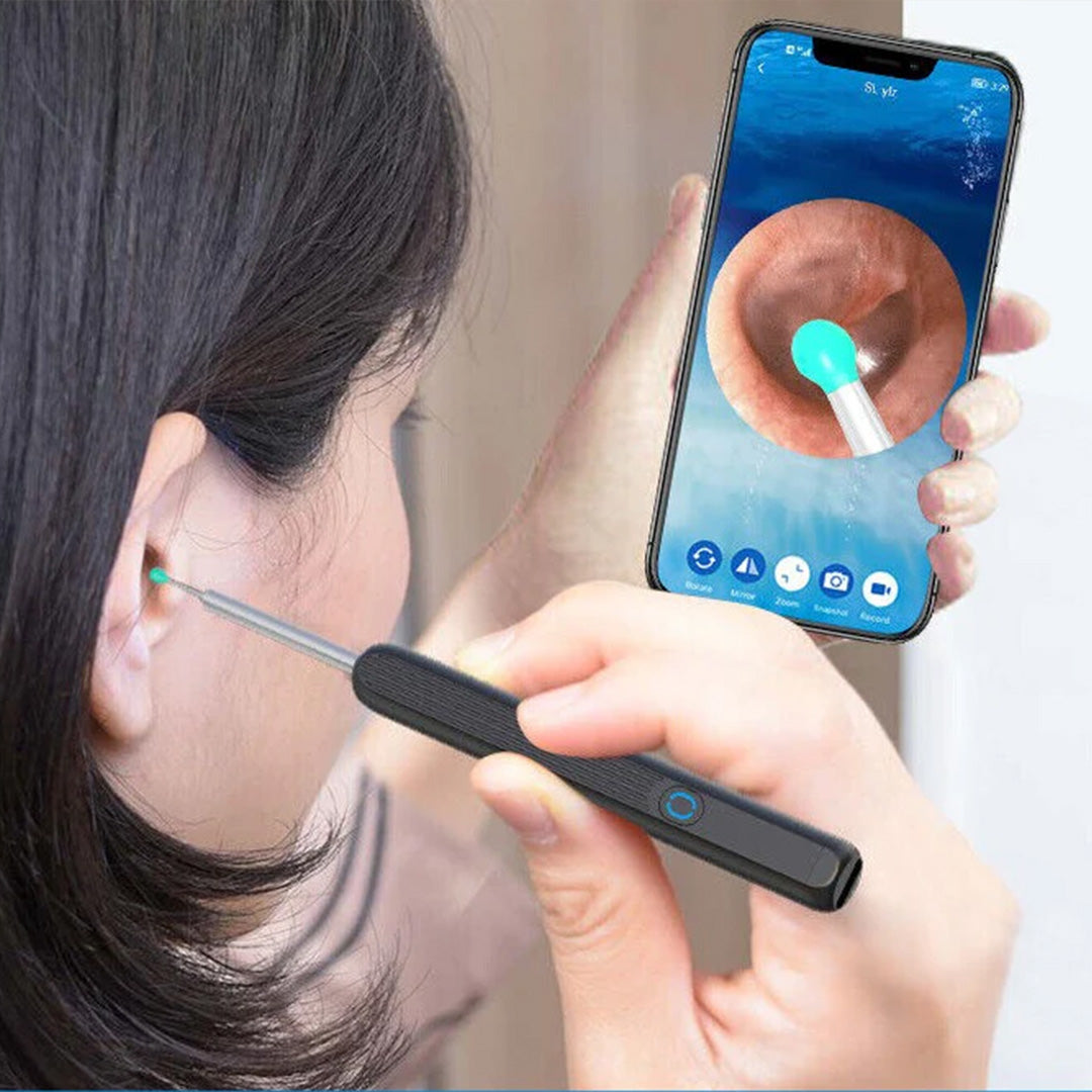 Smart ear wax cleaner with visual camera light and ear pick
