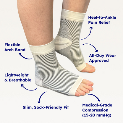 Foot and ankle compression sleeve socks