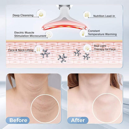 LED light therapy 7-color face and neck massager wand