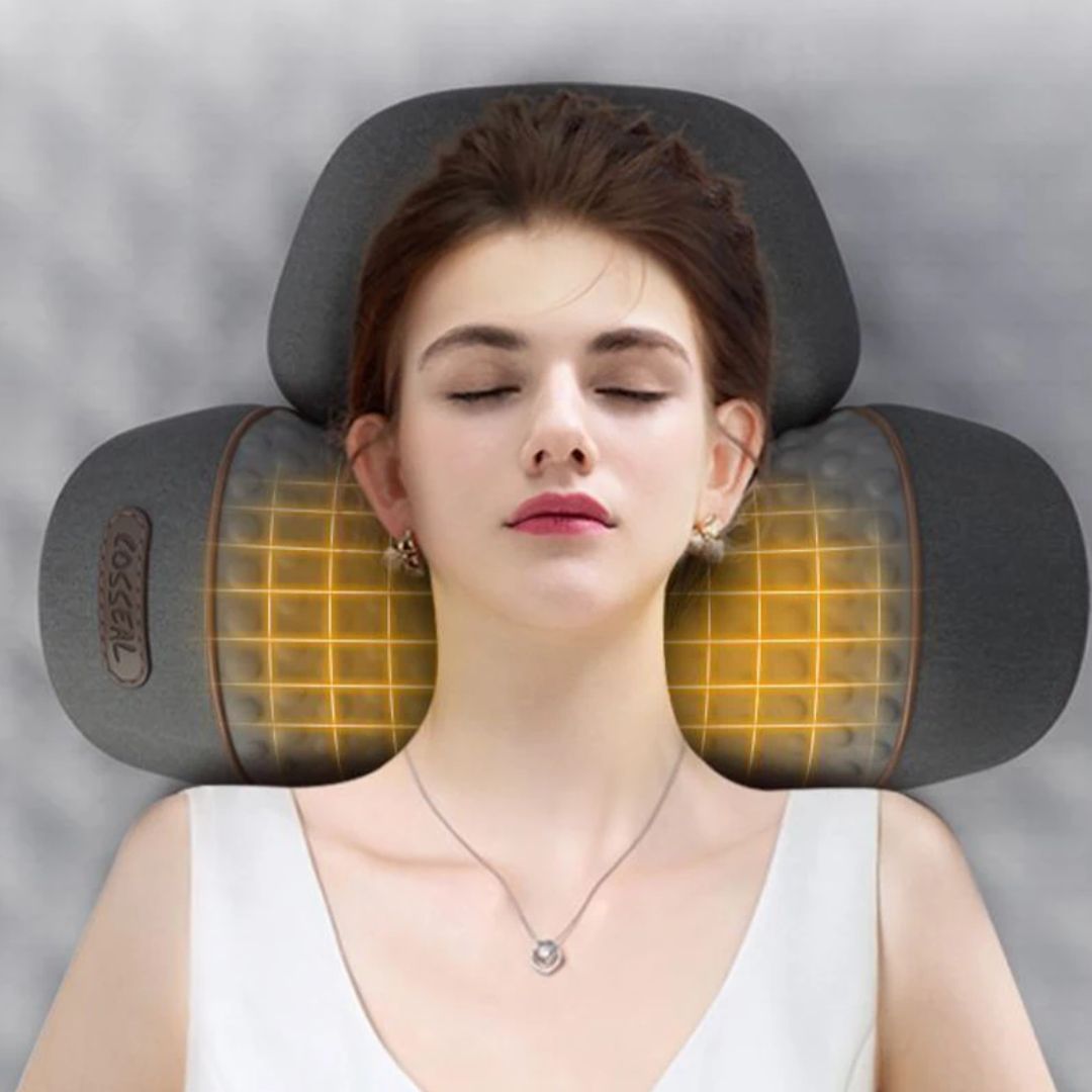 3-in-1 heated electric neck massager pillow