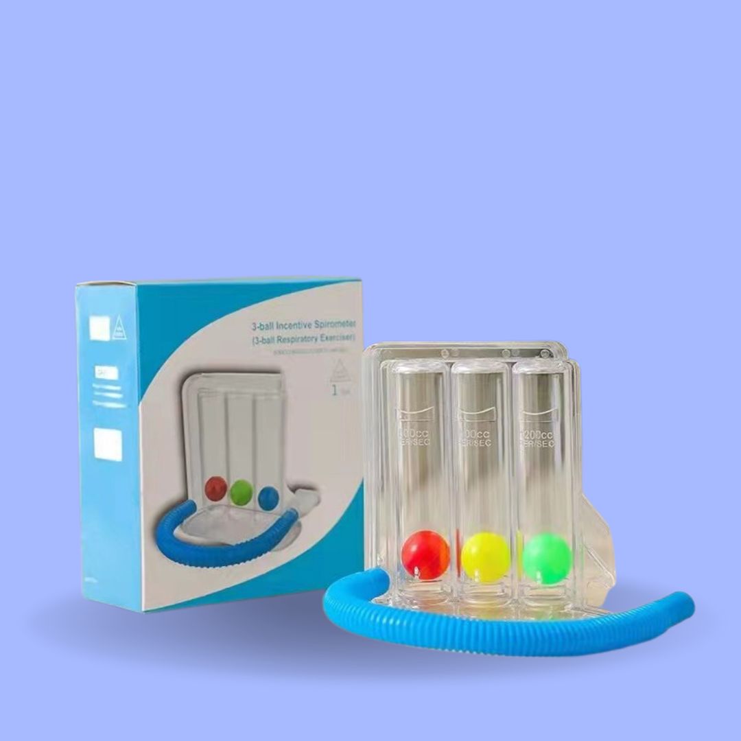 TriFlo incentive spirometer lung exerciser for breathing training