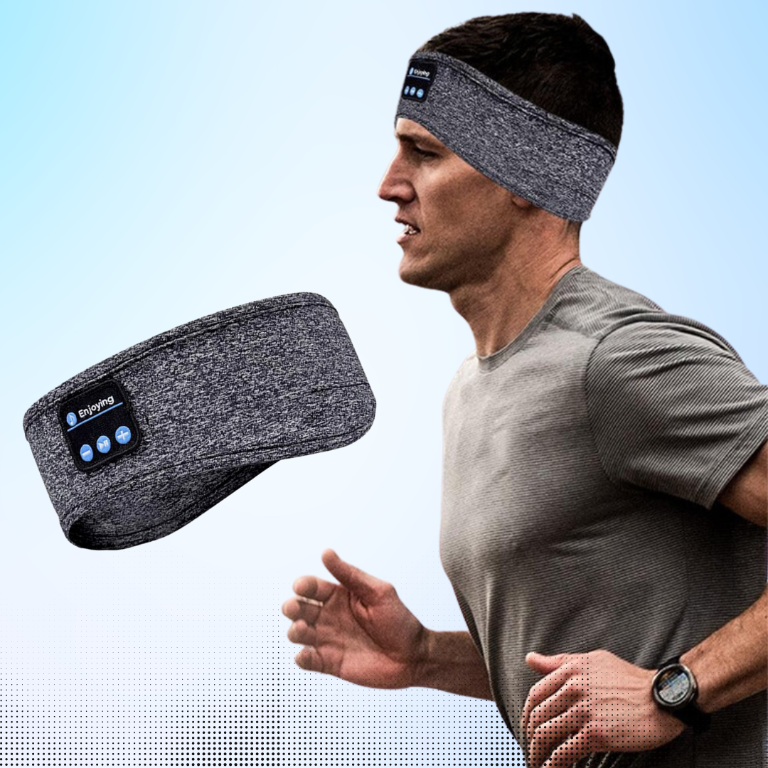 Bluetooth sleep headband with headphones and eye mask for side sleepers