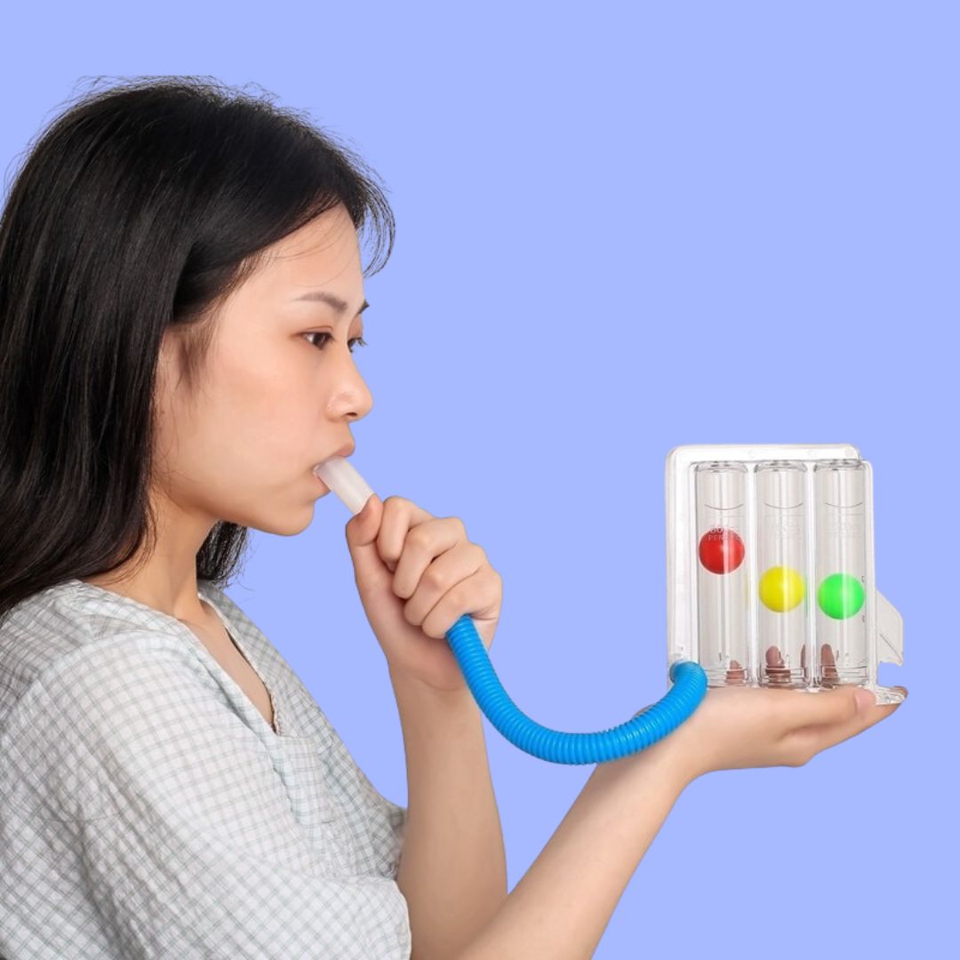 TriFlo incentive spirometer lung exerciser for breathing training