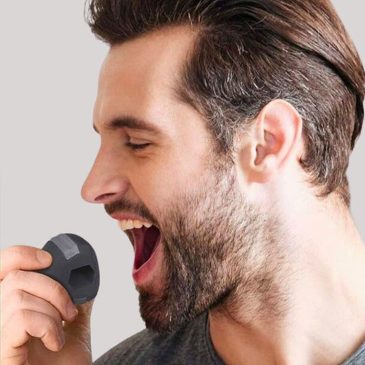 Silicone jawline exerciser jaw trainer for definition and tension