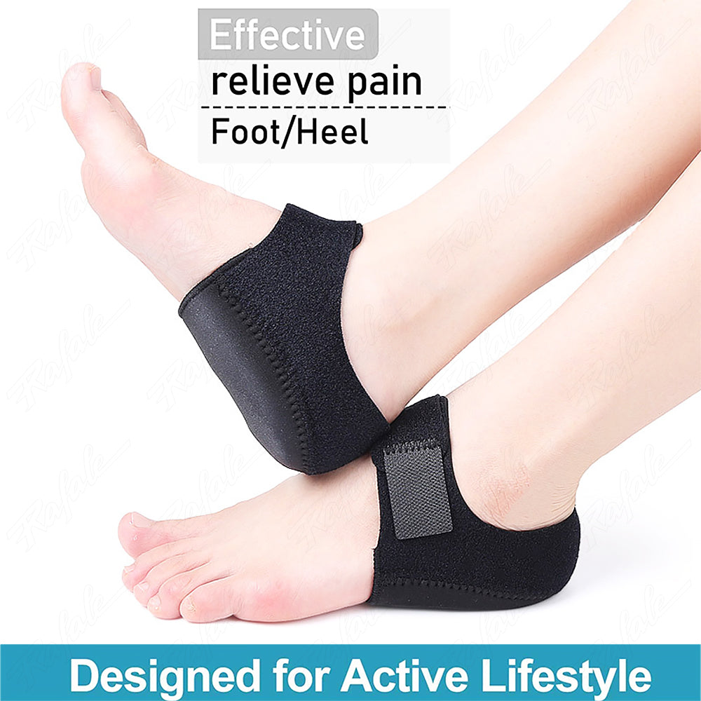 Adjustable cushion heel protector wrap with breathable insert