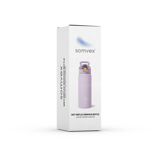 Anti-reflux slow-sip water bottle for GERD