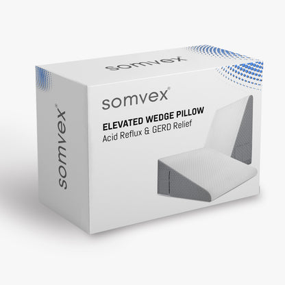 Elevated wedge pillow for acid reflux and GERD relief