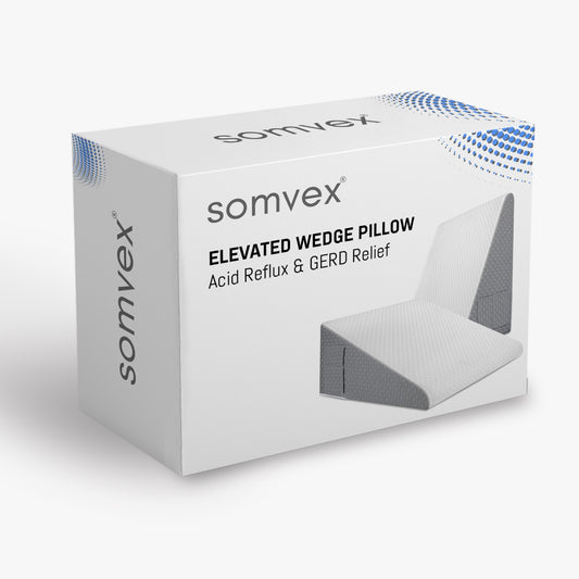 Elevated wedge pillow for acid reflux and GERD relief