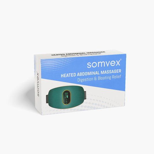 Heated abdominal massager digestion bloating relief